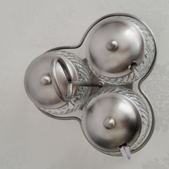 Winchester Three-jar Condiment Server with Spoons - Picture 5 of 11